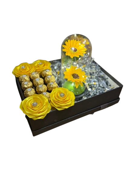 Caja girasol eterno